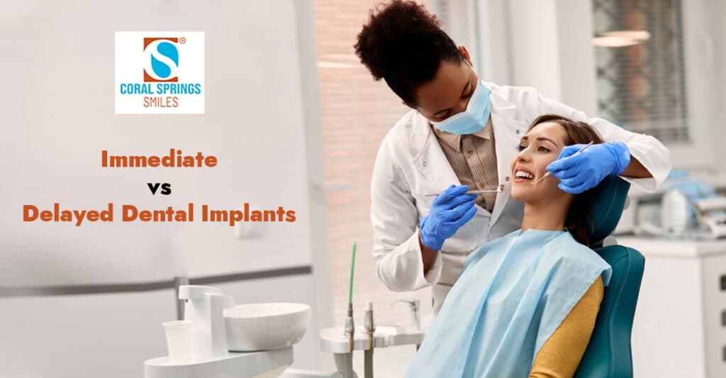 Immediate vs. delayed dental implant placement