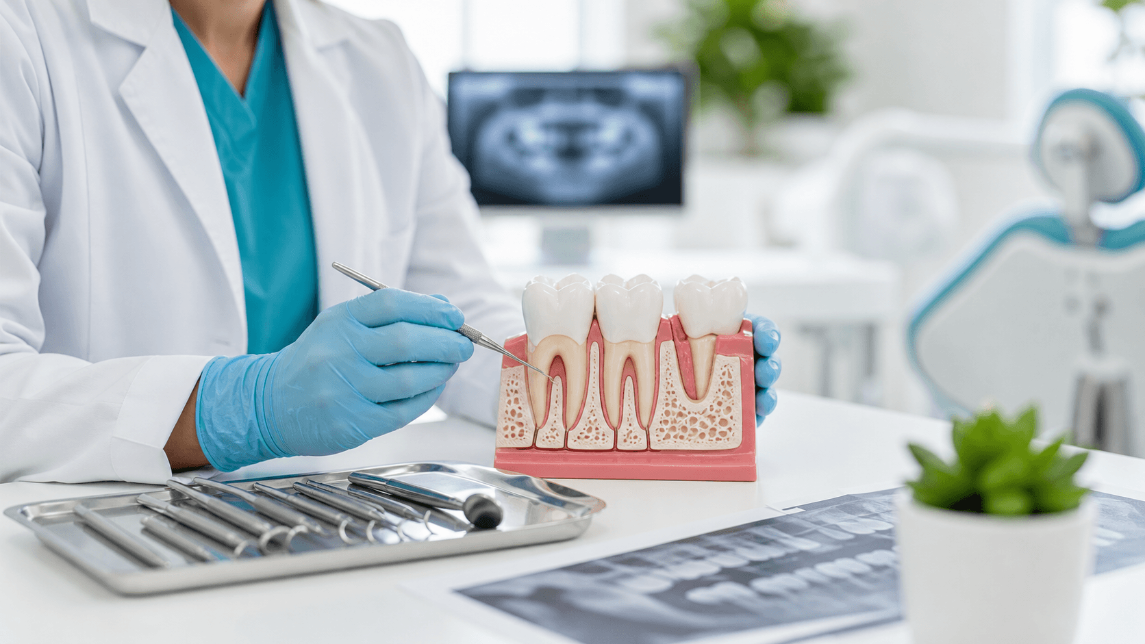 Osseous surgery for gum disease treatment