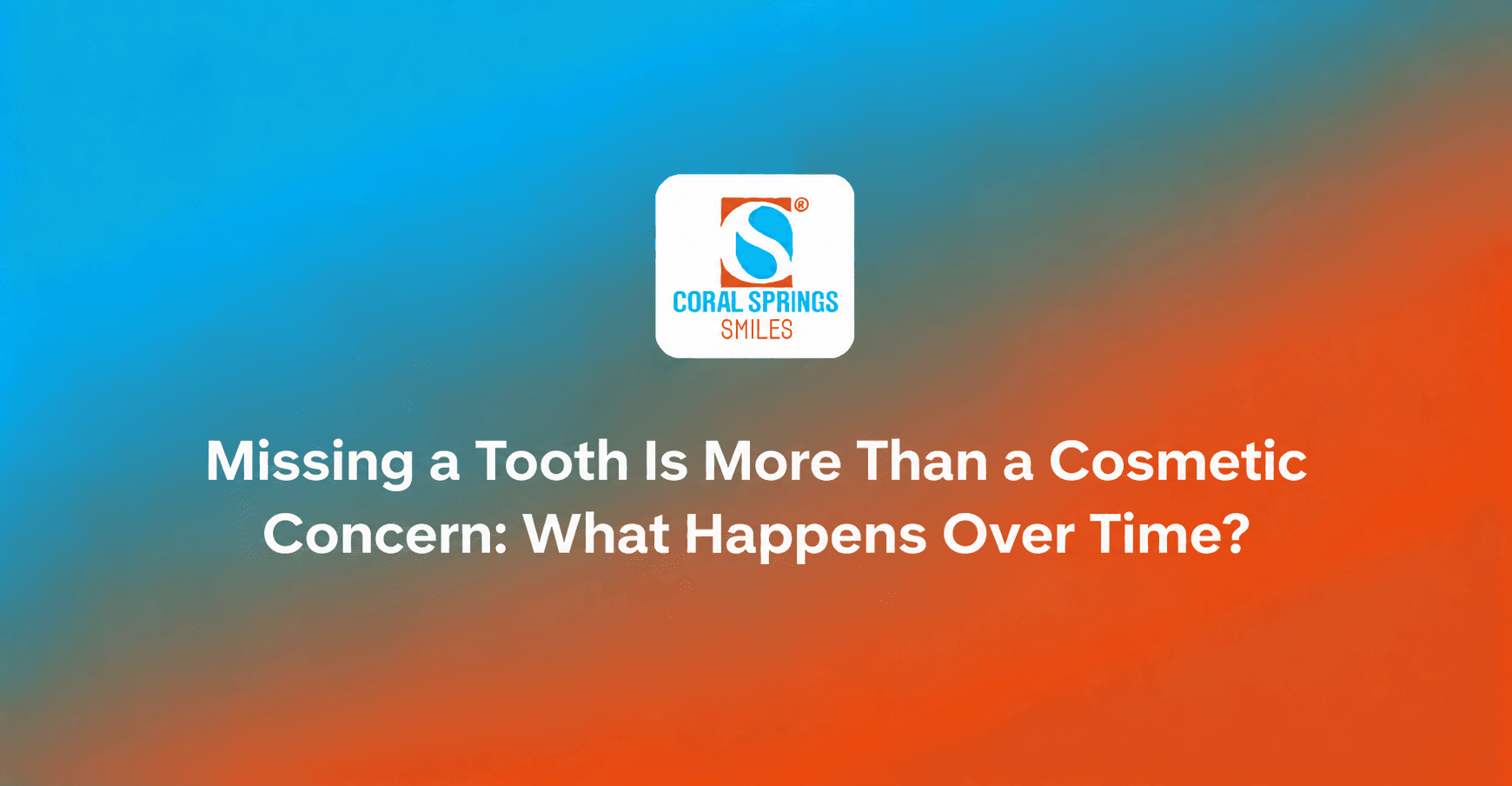 Missing a tooth is more than a cosmetic concern and can affect oral health over time