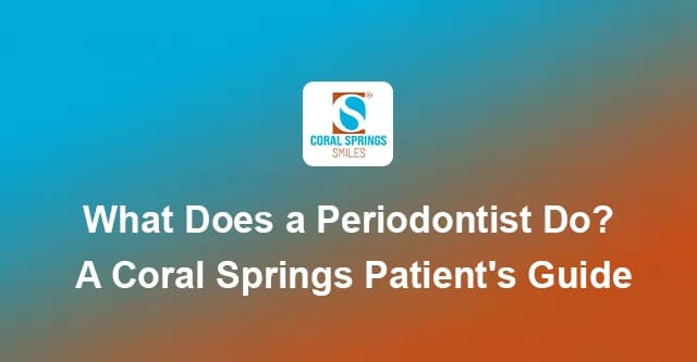 Dr. Payal Anand, periodontist in Coral Springs, FL, examining a patient's gum health at Coral Springs Smiles